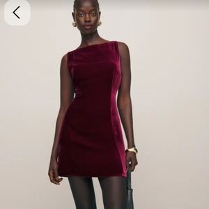 Reformation Velvet Burgundy Dress